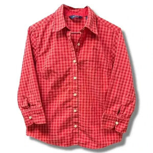 Austin Clothing Co. Women's Red Plaid Button-Up Long Sleeve Shirt Size S